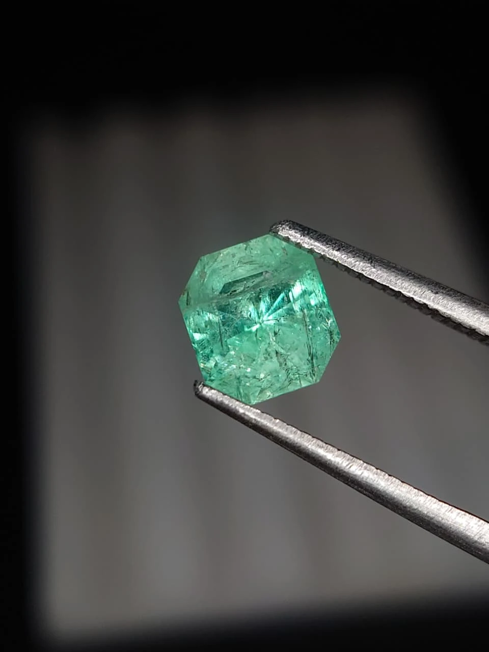 1.2ct Natural Radiant Faceted Emerald from Afghanistan — view 2